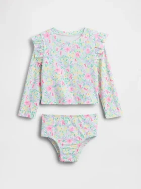 Conjunto de dos piezas de traje de baño con protección solar para Bebé y Niño