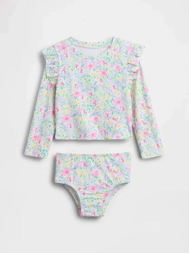 Conjunto de dos piezas de traje de baño con protección solar para Bebé y Niño