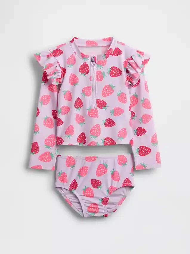 Conjunto de dos piezas de traje de baño con protección solar para Bebé y Niño