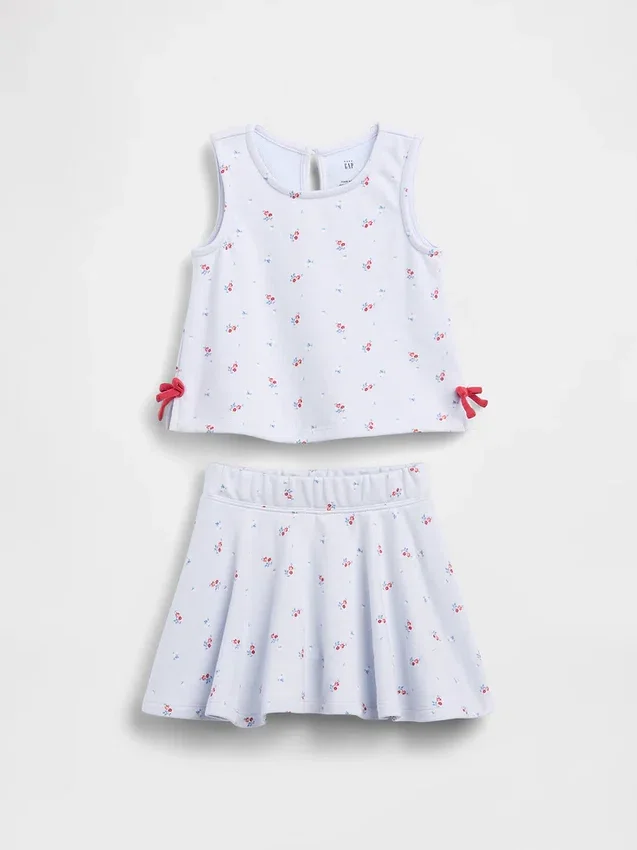 Conjunto de falda-pantalón con moño Vintagesoft para Bebé y Niño
