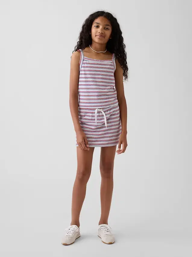 Conjunto de falda-pantalón de rizo para niños