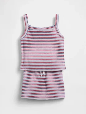 Conjunto de falda-pantalón de rizo para niños