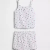 Conjunto de falda-pantalón de rizo para niños
