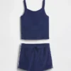 Conjunto de falda-pantalón de rizo para niños