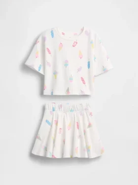 Conjunto de falda-pantalón para bebés y niños pequeños