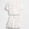 Conjunto de falda-pantalón para bebés y niños pequeños