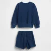 Conjunto de felpa índigo para bebés y niños pequeños