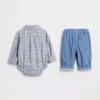 Conjunto de franela y pana para bebé