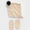 Conjunto de gorro con pompón y mitones CashSoft para bebés y niños pequeños