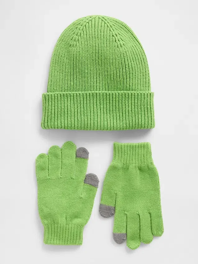 Conjunto de gorro y guantes para niños