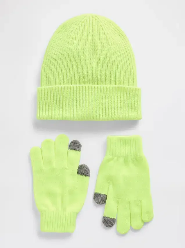 Conjunto de gorro y guantes para niños