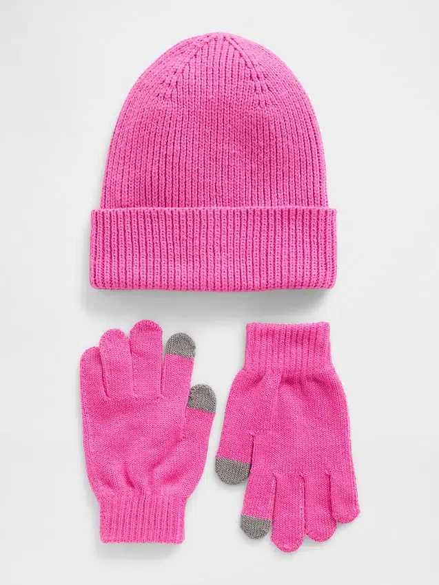 Conjunto de gorro y guantes para niños