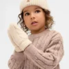 Conjunto de gorro y mitones de punto trenzado CashSoft para Bebé y Niño
