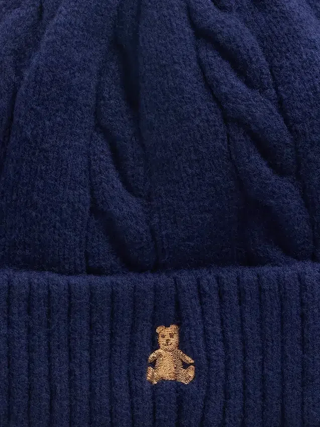Conjunto de gorro y mitones de punto trenzado CashSoft para Bebé y Niño
