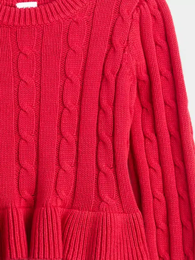 Conjunto de jerséu de punto trenzado para bebés y niños