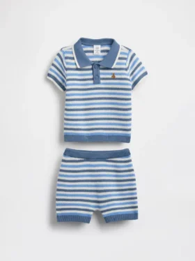 Conjunto de jerséu polo para bebé