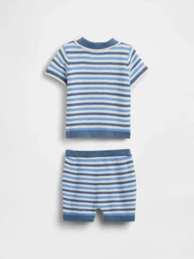 Conjunto de jerséu polo para bebé