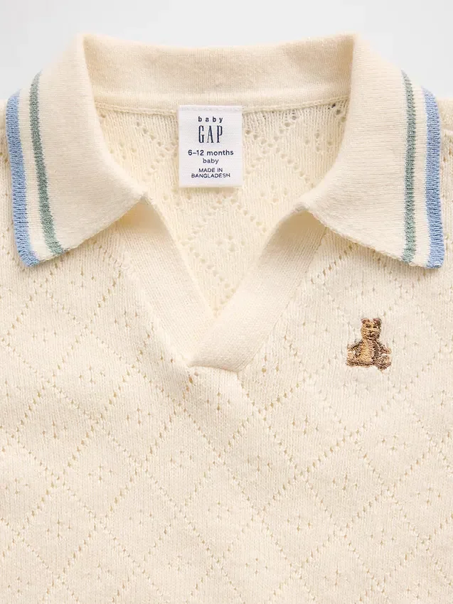 Conjunto de jerséu polo para bebé