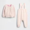 Conjunto de jerséu y cardigan para bebé