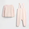 Conjunto de jerséu y cardigan para bebé