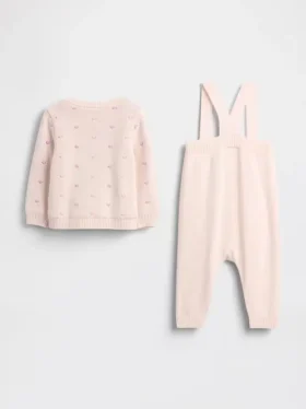Conjunto de jerséu y cardigan para bebé