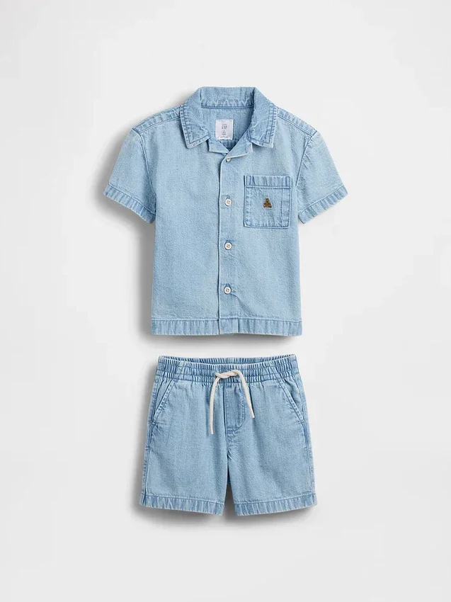 Conjunto de mezclilla para bebés y niños