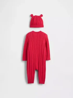 Conjunto de mono para bebé con tejido trenzado