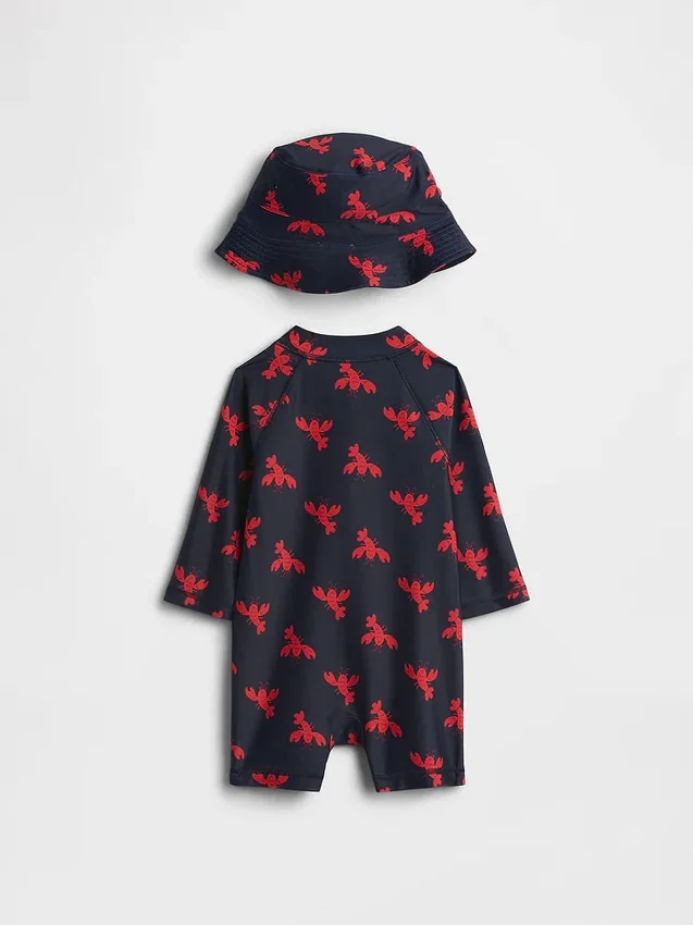 Conjunto de natación con camiseta protectora para bebé