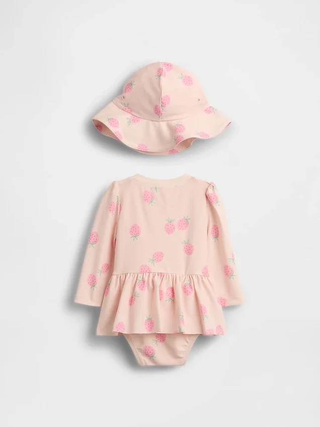 Conjunto de natación con camiseta protectora para bebé «Strawberry»