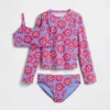 Conjunto de natación de tres piezas con camiseta protectora para niños