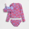 Conjunto de natación de tres piezas con camiseta protectora para niños