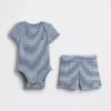 Conjunto de pantalones cortos y body «Grow-With-Me» de Tinyrib para bebé