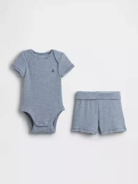 Conjunto de pantalones cortos y body «Grow-With-Me» de Tinyrib para bebé