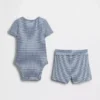 Conjunto de pantalones cortos y body «Grow-With-Me» de Tinyrib para bebé