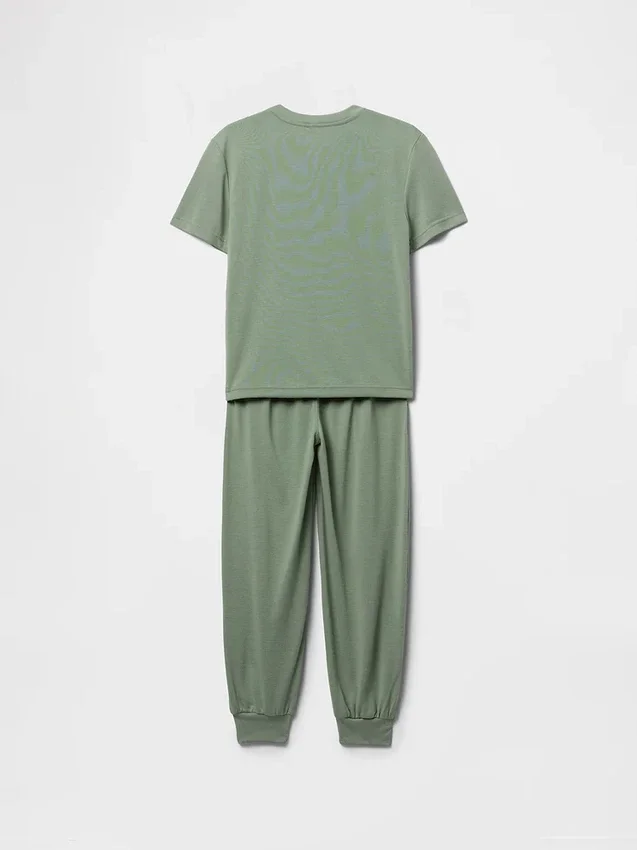 Conjunto de pijama con pantalones tipo jogger reciclados para niños