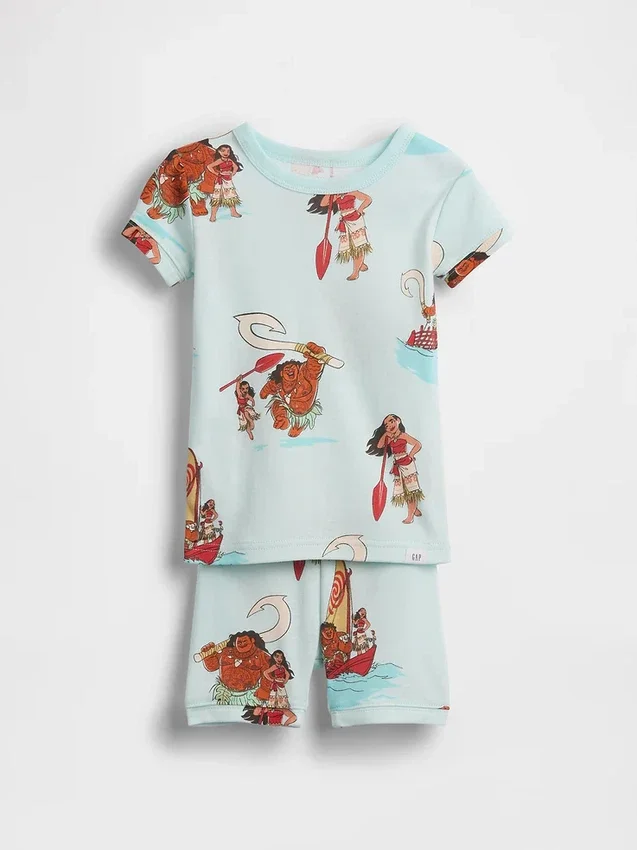 Conjunto de pijama corto de algodón orgánico cepillado GAP × Disney para Bebé y Niño