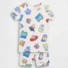 Conjunto de pijama corto de algodón orgánico cepillado GAP × Disney para Bebé y Niño