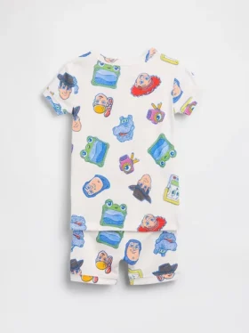 Conjunto de pijama corto de algodón orgánico cepillado GAP × Disney para Bebé y Niño