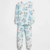Conjunto de pijama de algodón cepillado orgánico de Barrio Sésamo para Bebé y Niño