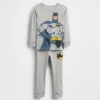Conjunto de pijama de algodón cepillado orgánico de Batman para bebés y niños