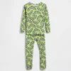 Conjunto de pijama de algodón cepillado orgánico para bebés y niños
