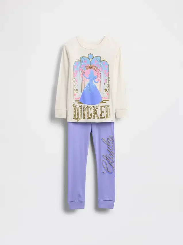 Conjunto de pijama de algodón cepillado orgánico «Wicked» para Bebé y Niño