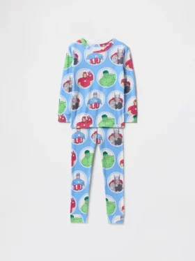 Conjunto de pijama de algodón orgánico cepillado de Marvel para Bebé y Niño