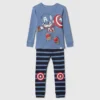 Conjunto de pijama de algodón orgánico cepillado de Marvel para Bebé y Niño