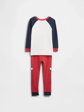 Conjunto de pijama de algodón orgánico cepillado de Marvel para Bebé y Niño