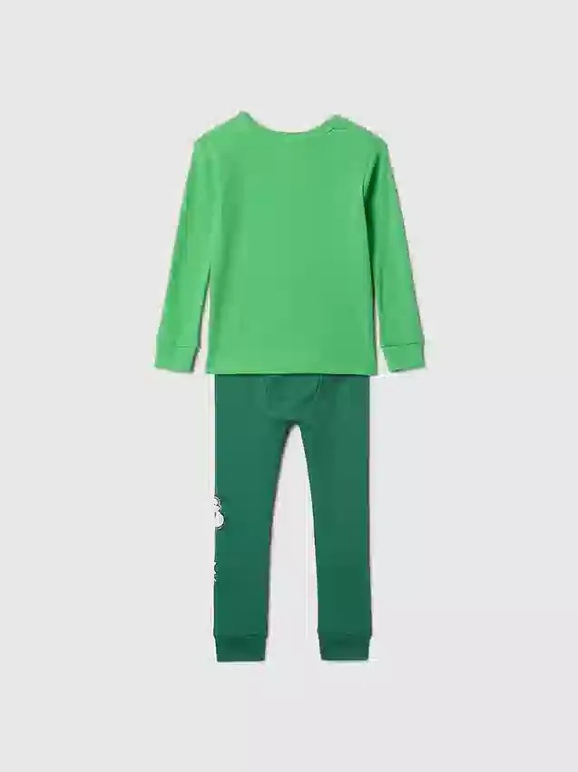 Conjunto de pijama de algodón orgánico cepillado de Marvel para Bebé y Niño
