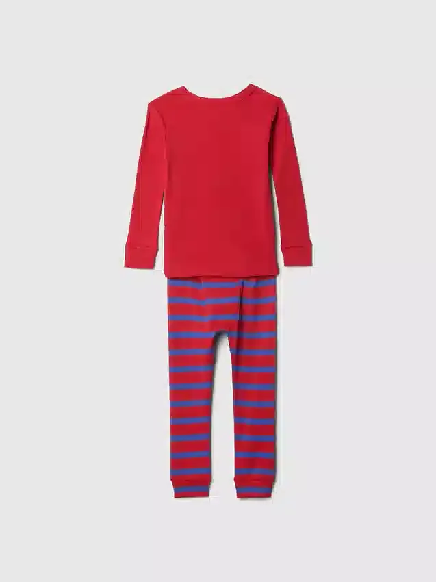 Conjunto de pijama de algodón orgánico cepillado de Marvel para Bebé y Niño