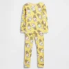 Conjunto de pijama de algodón orgánico cepillado de Snoopy para bebés y niños