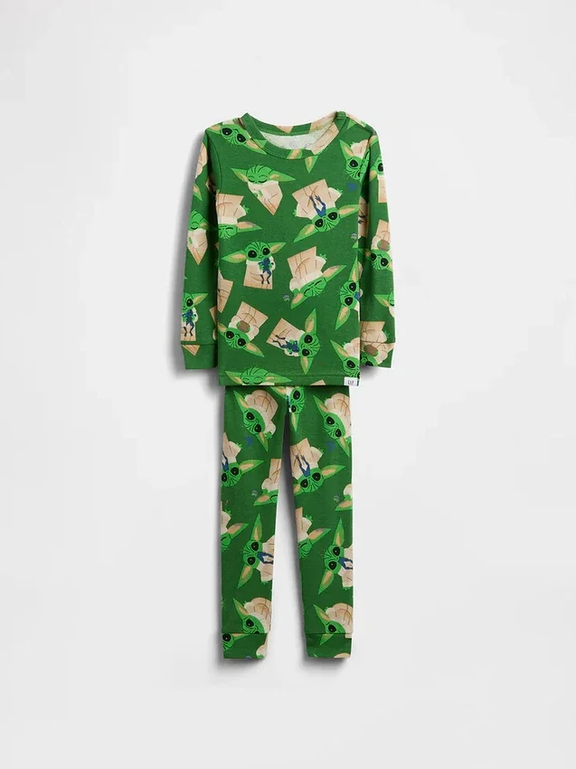 Conjunto de pijama de algodón orgánico cepillado de Star Wars para Bebé y Niño