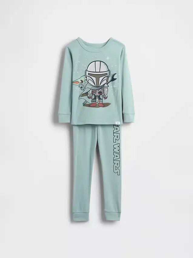 Conjunto de pijama de algodón orgánico cepillado de Star Wars para Bebé y Niño